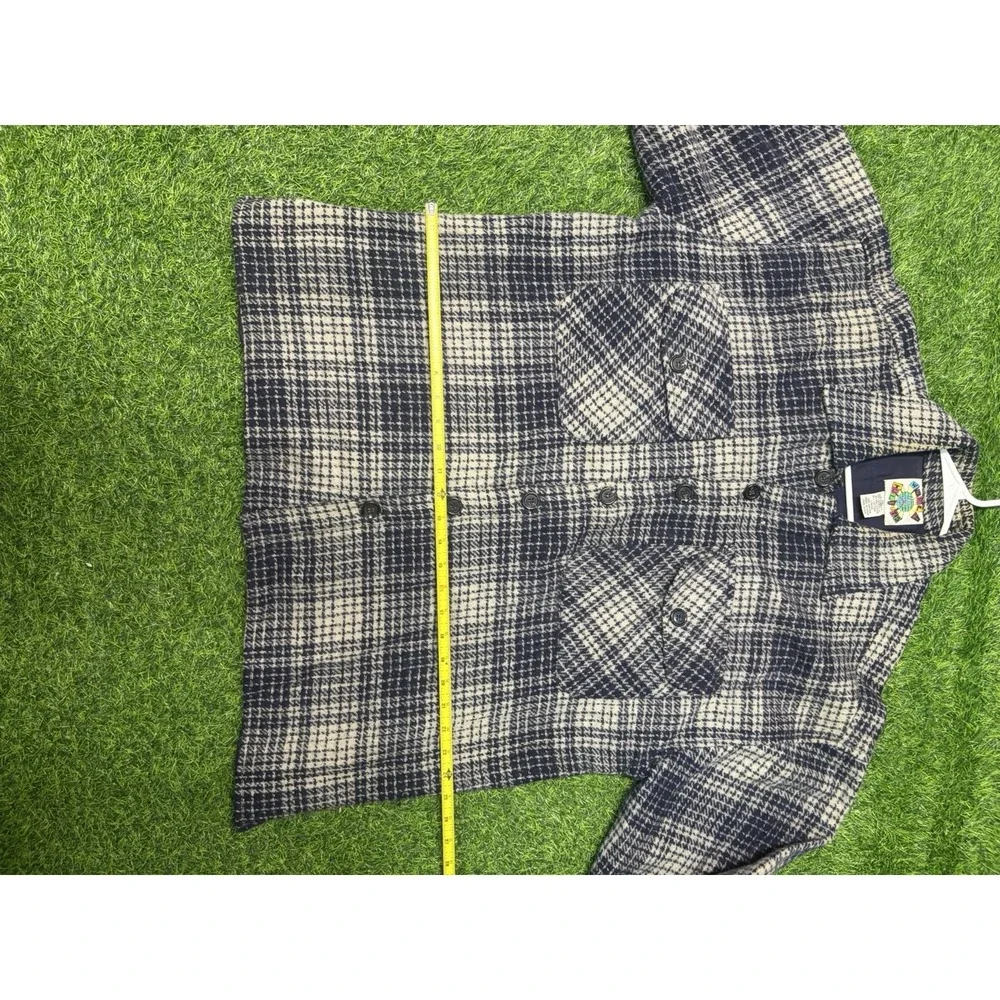 Vintage 90s World Culture Wool Blend Plaid Shirt Jacket Shacket Men's: XL